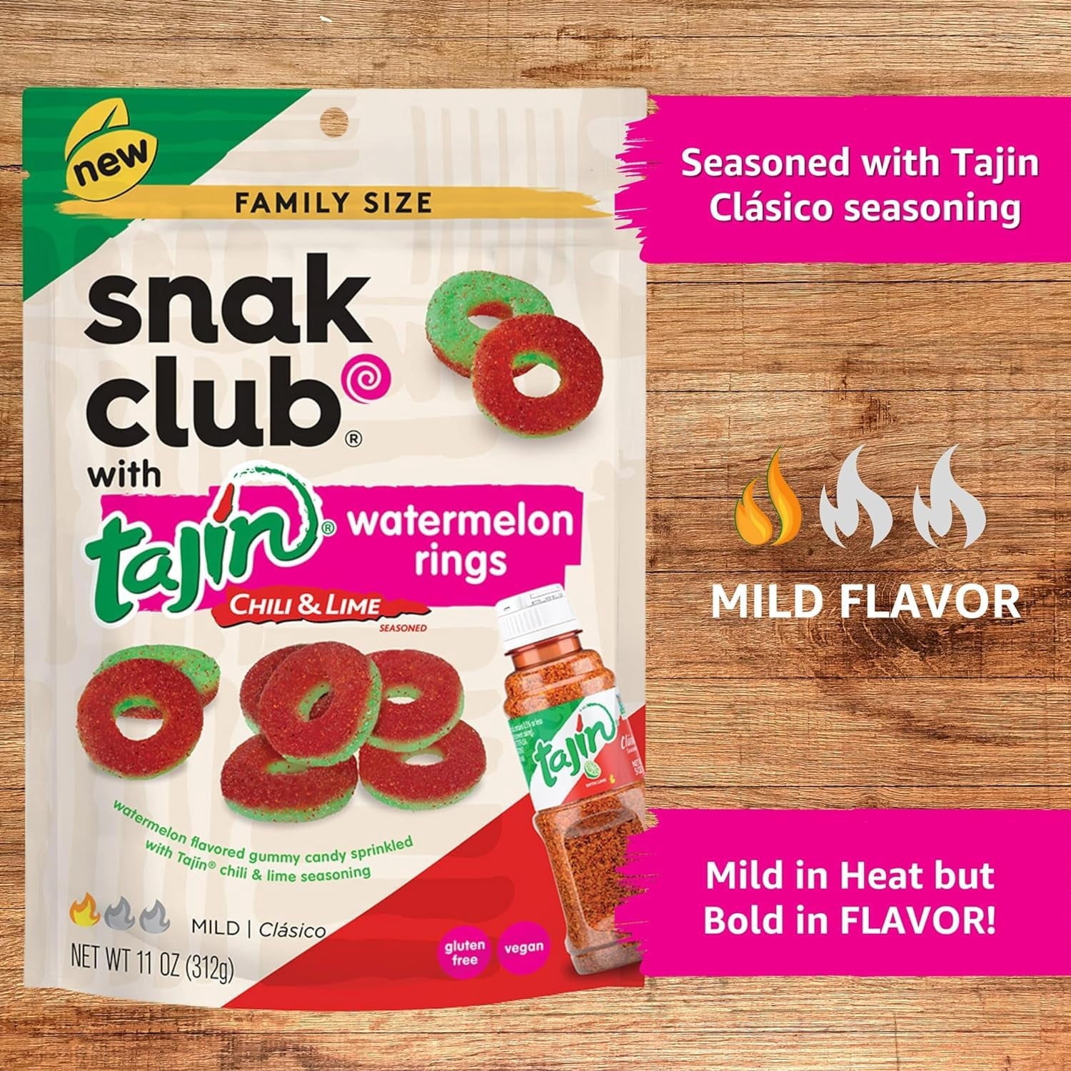 Snak Club Watermelon Rings Tajin 64Gm