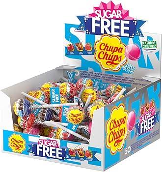 Chupa Chups Assorted Sugar Free Lollipops 11Gm