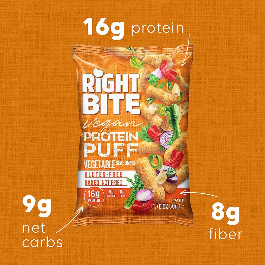 Bite And More Vegetable Seasoning Gf, Vegan Baked Protein Puff 50Gm