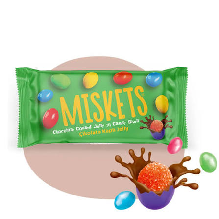 Miskets Chocolate Coated Jelly In Shell 20Gm