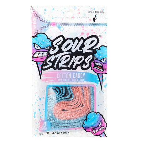 Sour Cotton Candy Strips 96Gm