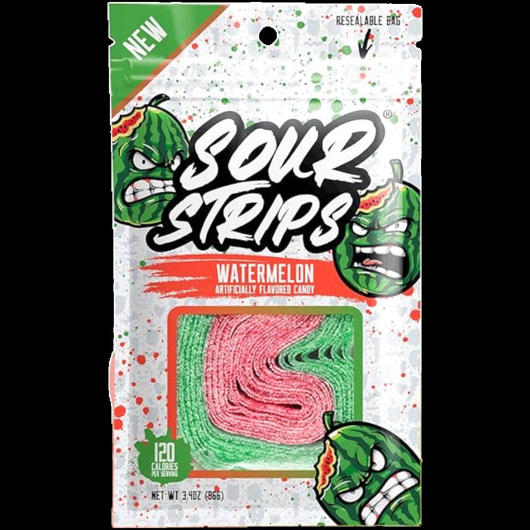 Sour Watermelon Strips 96Gm