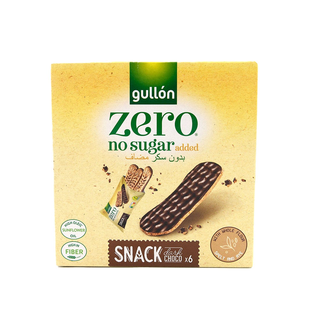 Gullon Zero Biscuit Snack With Dark Choco 150Gm
