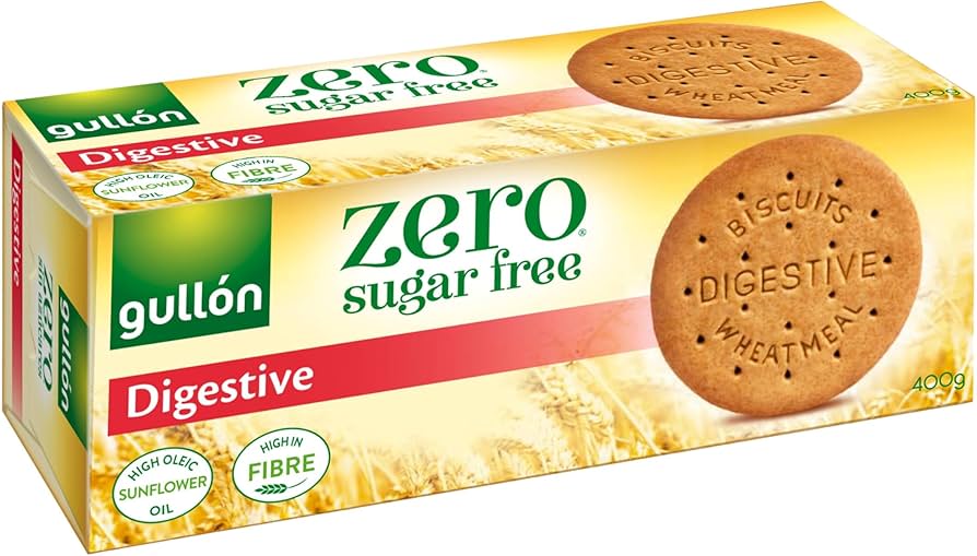 Gullon Sugar Free Digestive Whole Wheat Biscuits 400Gm