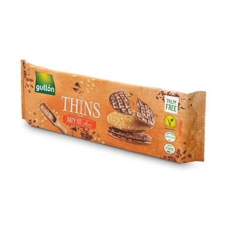 Gullon Sugar Free Thins Oat Milk Choco 150Gm