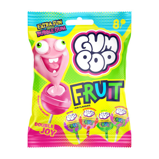Gum Pop Fruit Lollipops 120Gm