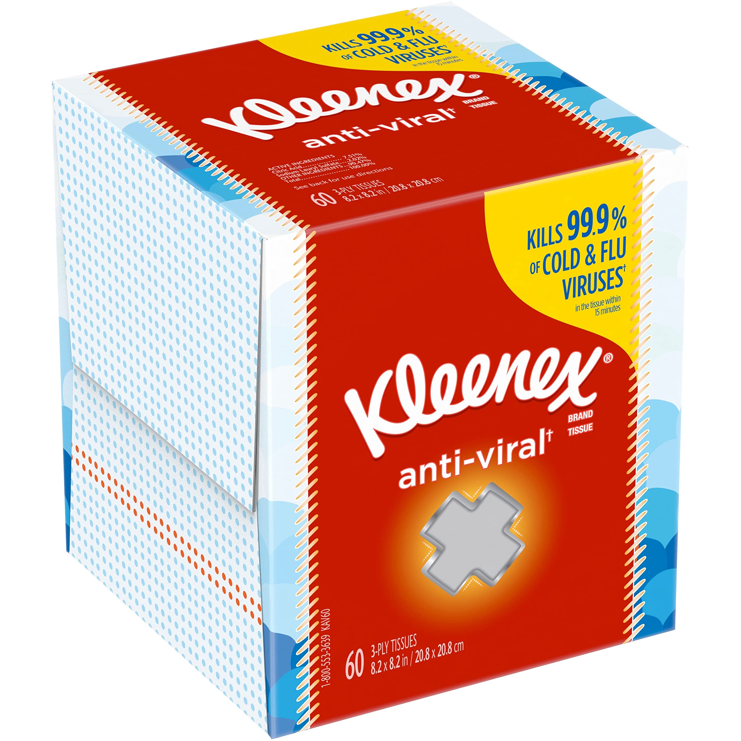 Kleenex Anti Viral Tissue Box 60Ply