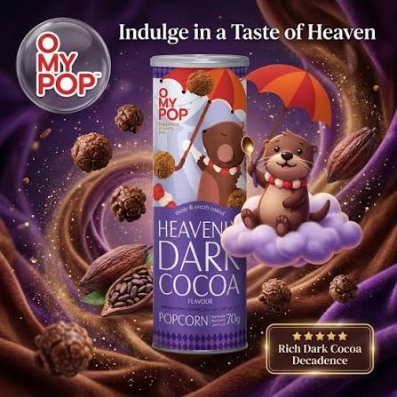 O My Pop Dark Cocoa Popcorn 70Gm