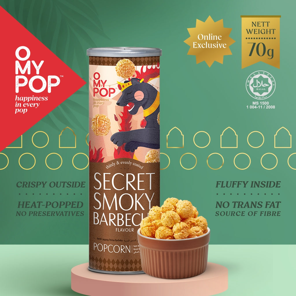 O My Pop Smoky Barbecue Popcorn 70Gm