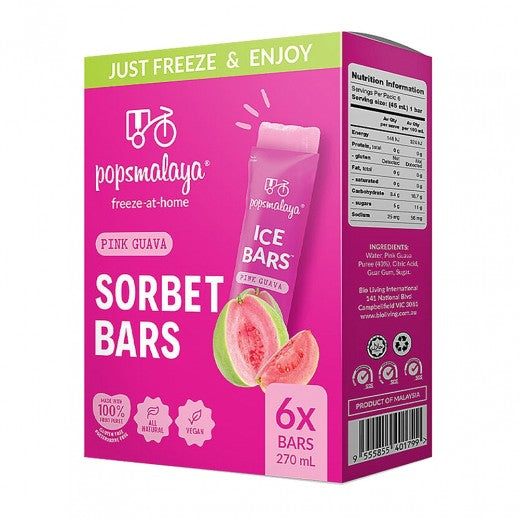 Popsmalaya Pink Guava Ice Bars 270Gm