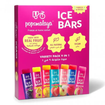 Popsmalaya Variety Pack(9 Tubes) Ice Bars 405Gm