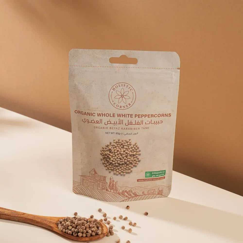 Holistic Corner Organic Whole White Peppercorn 85Gm