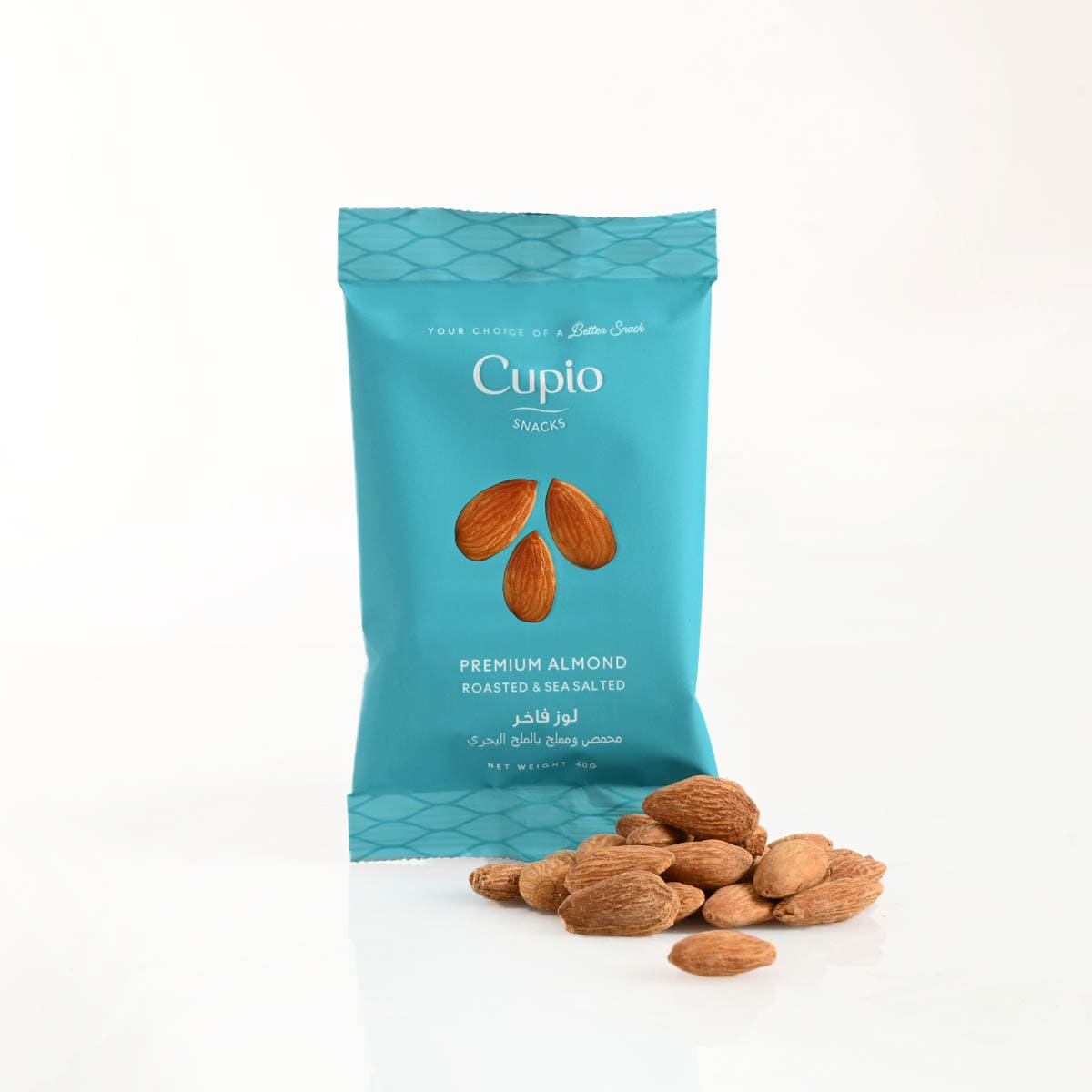 Cupio Premium Almond Roasted & Sea Salted 40Gm