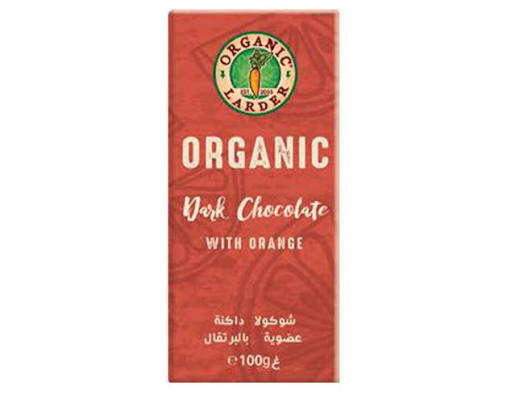 Organic Larder Orange Dark Chocolate 100Gm