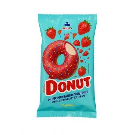Rud Vanilla Strawberry Donut Ice Cream 70Gm