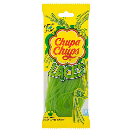 Chupa Chups Green Apple Flavour Laces 90Gm
