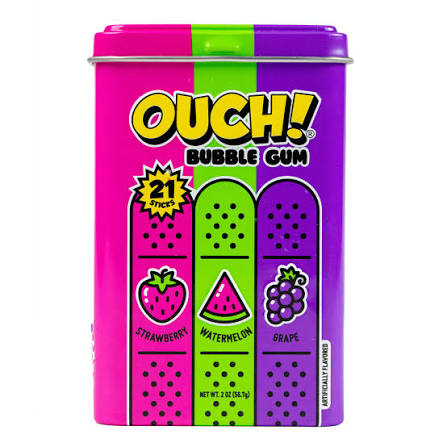 Ouch Bubble Gum Tin 56Gm