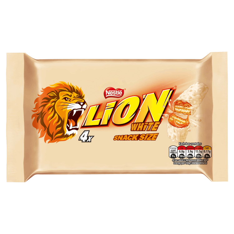Nestle White Lion Snack Size Bar 4Pk 120Gm