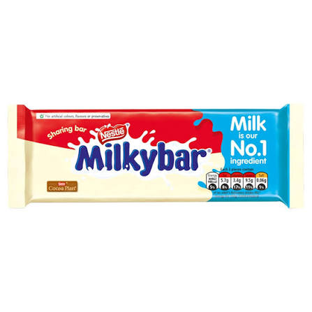 Nestle White Chocolate Milky Bar Block 90Gm