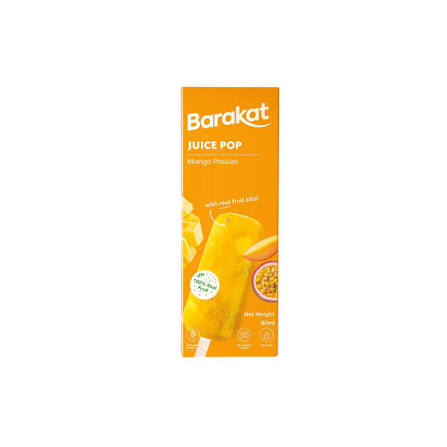 Barakat Mango Passionfruit Juice Pops 80Gm