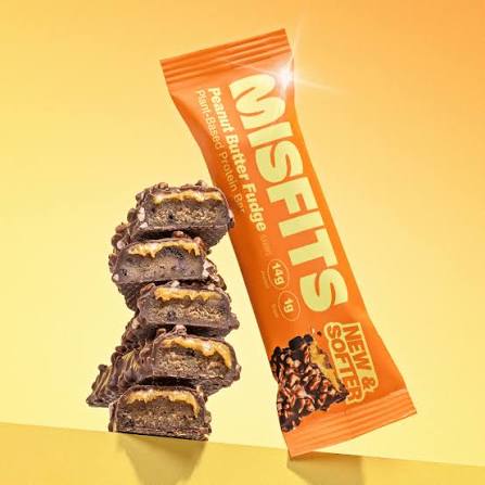 Misfits Peanut Butter Fudge Vegan Protein Bar 50Gm