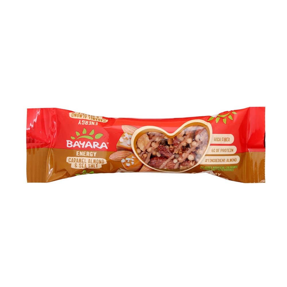 Bayara Caramel Almond & Sea Salt Energy Bar 40Gm