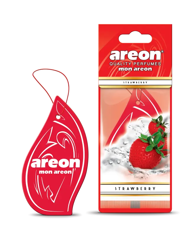 Areon Strawberry Car Airfreshner 1Pc