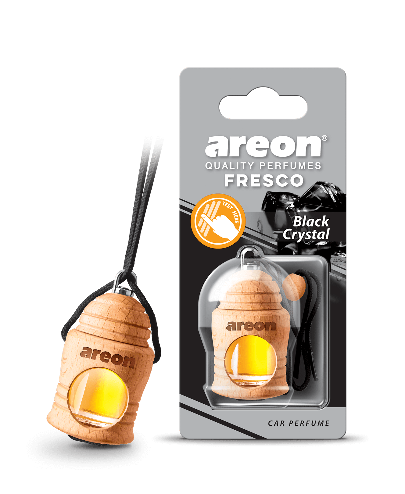 Fresco Black Crystal Frxv01 Car Airfreshner 1Pc