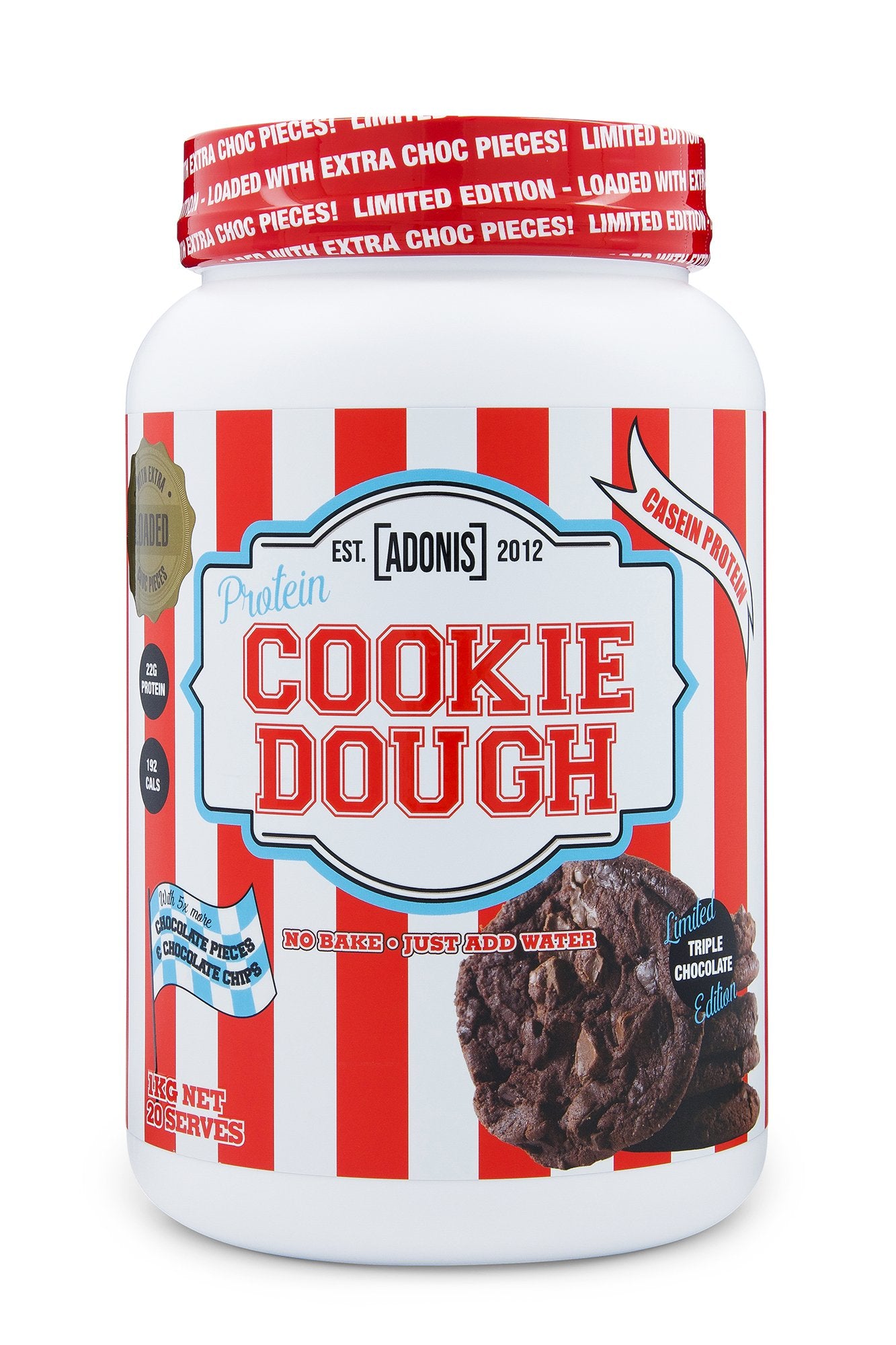 Adonis Loaded Triple Chocolate Protein Cookie Dough 1Kg