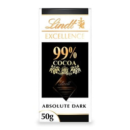 Lindt Excellence 99% Dark Chocolate 50Gm