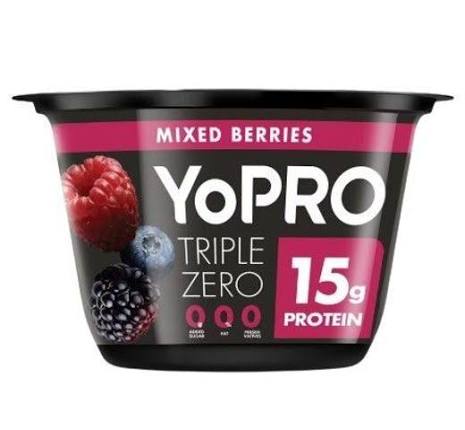 Yopro Mixed Berries Triple Zero Yoghurt 150Gm