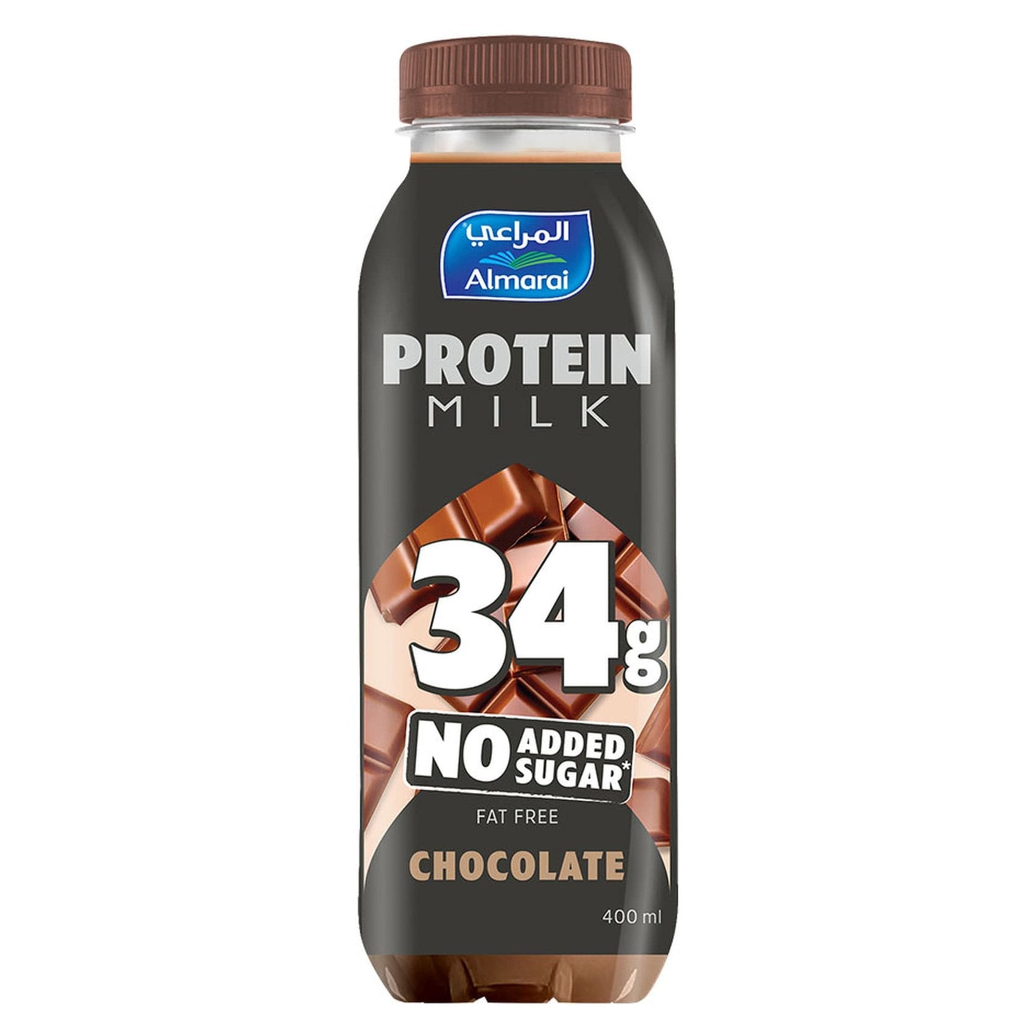 Almarai Chocolate No Added Sugar Protein Milk 400Ml
