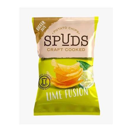 Spuds Lime Fusion Craft Cooked Potato Chips 40Gm