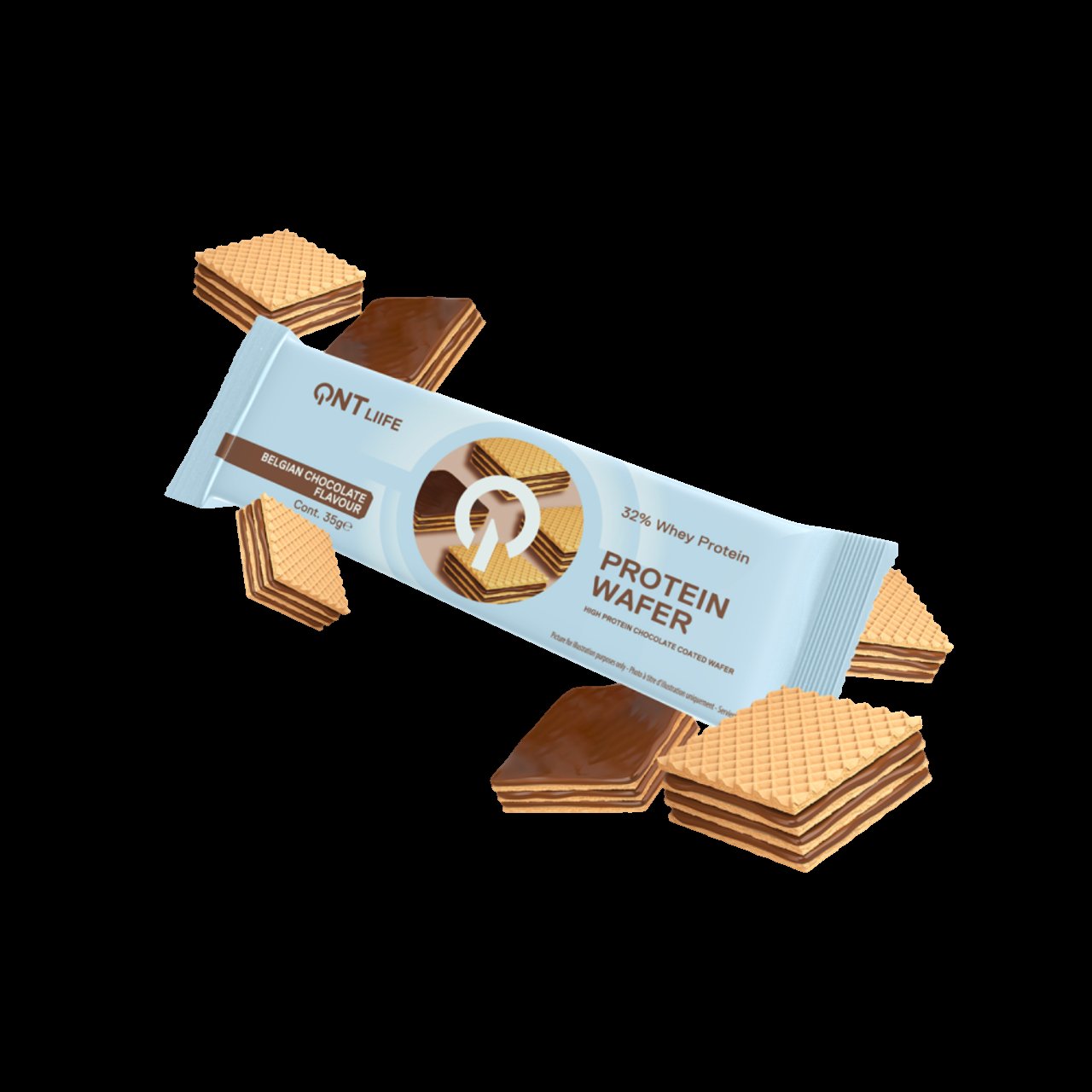 Qnt Chocolate 32% Protein Wafer 35Gm