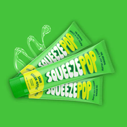 Squeeze Pop Green Apple Liquid Candy 120Gm