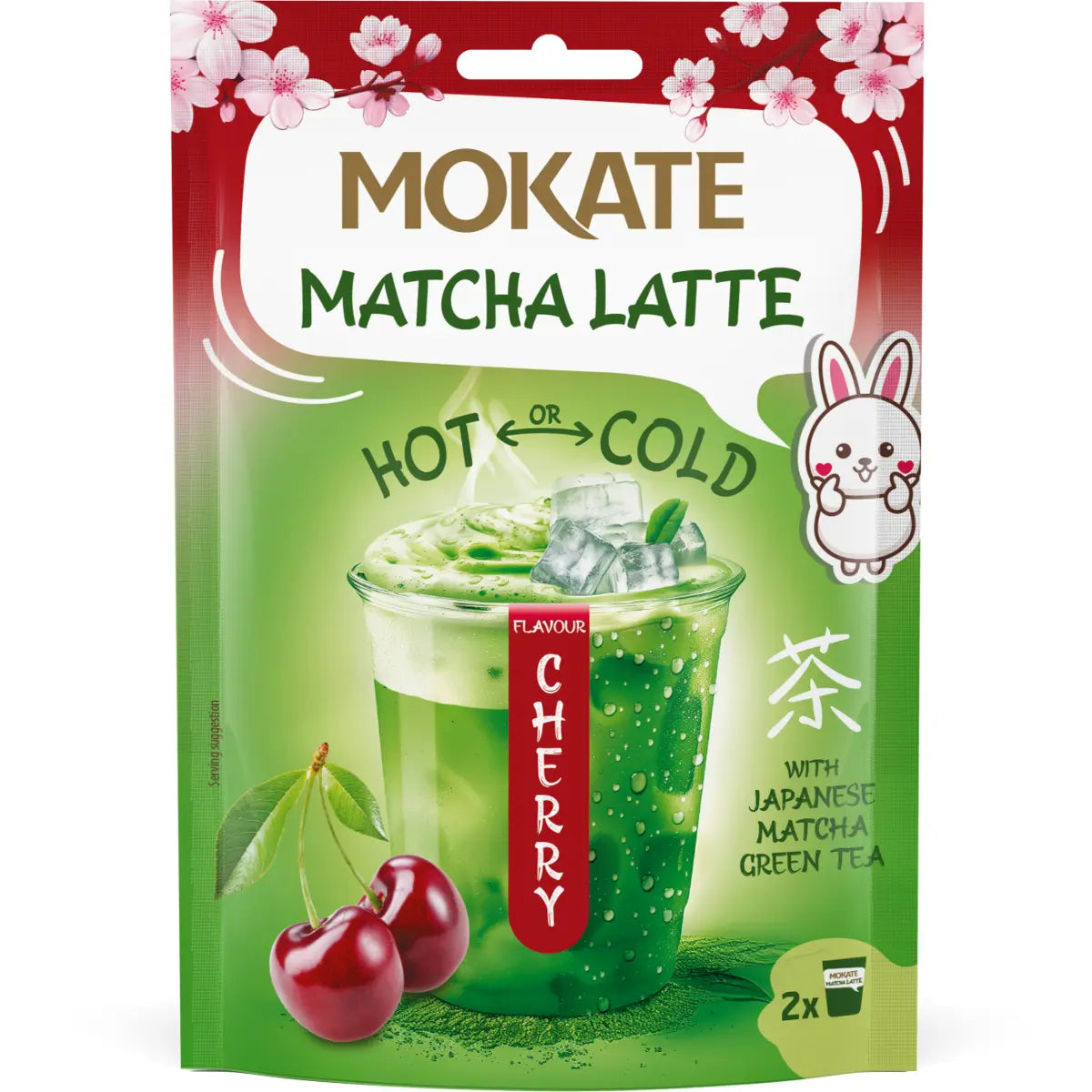 Mokate Cherry Flav Hot Or Cold Matcha Latte 40Gm