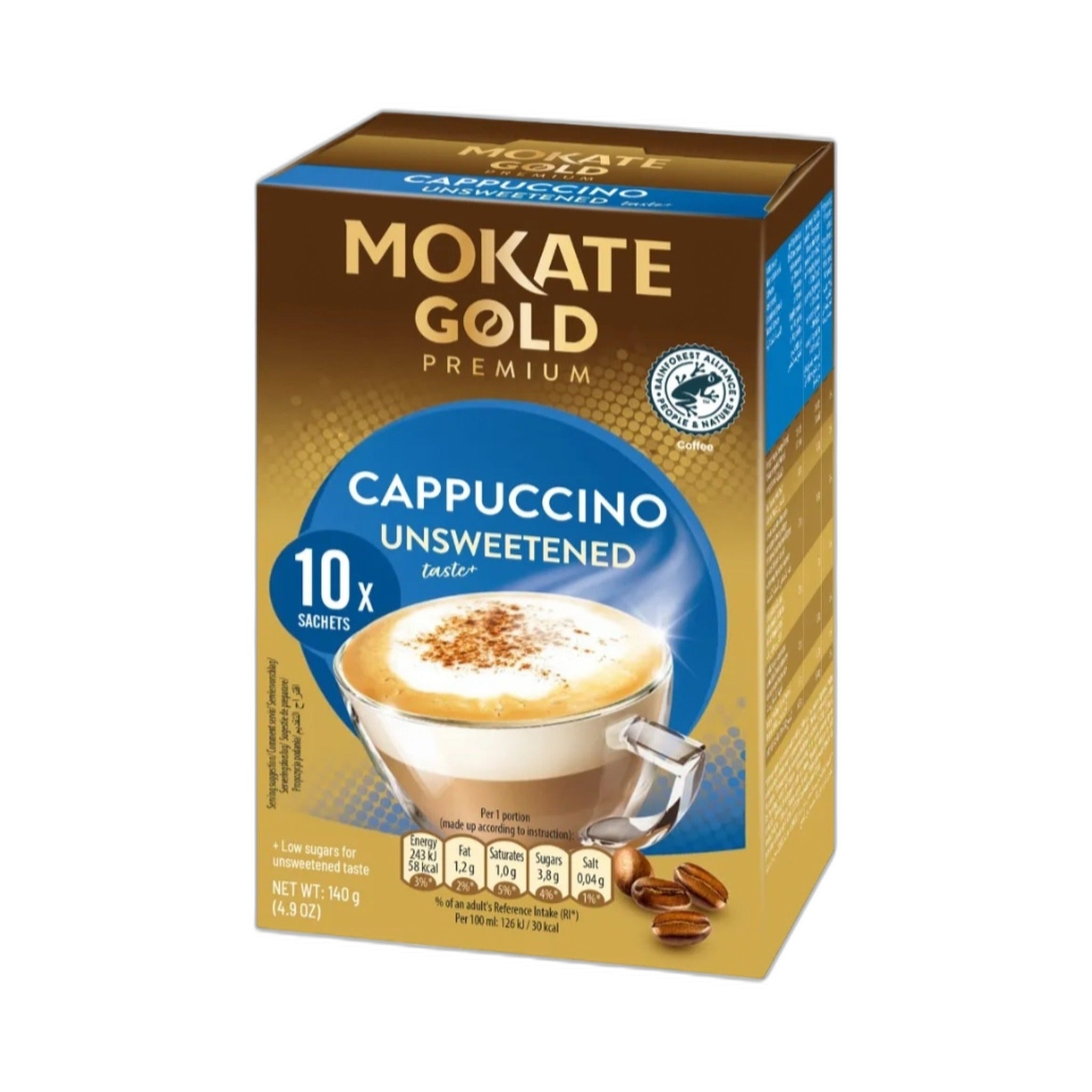 Mokate Premium Unsweetened Taste Gold Cappuccino 140Gm