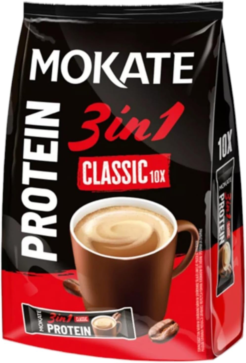 Mokate 10P Pouch 3 In 1 Protein Coffee 170Gm
