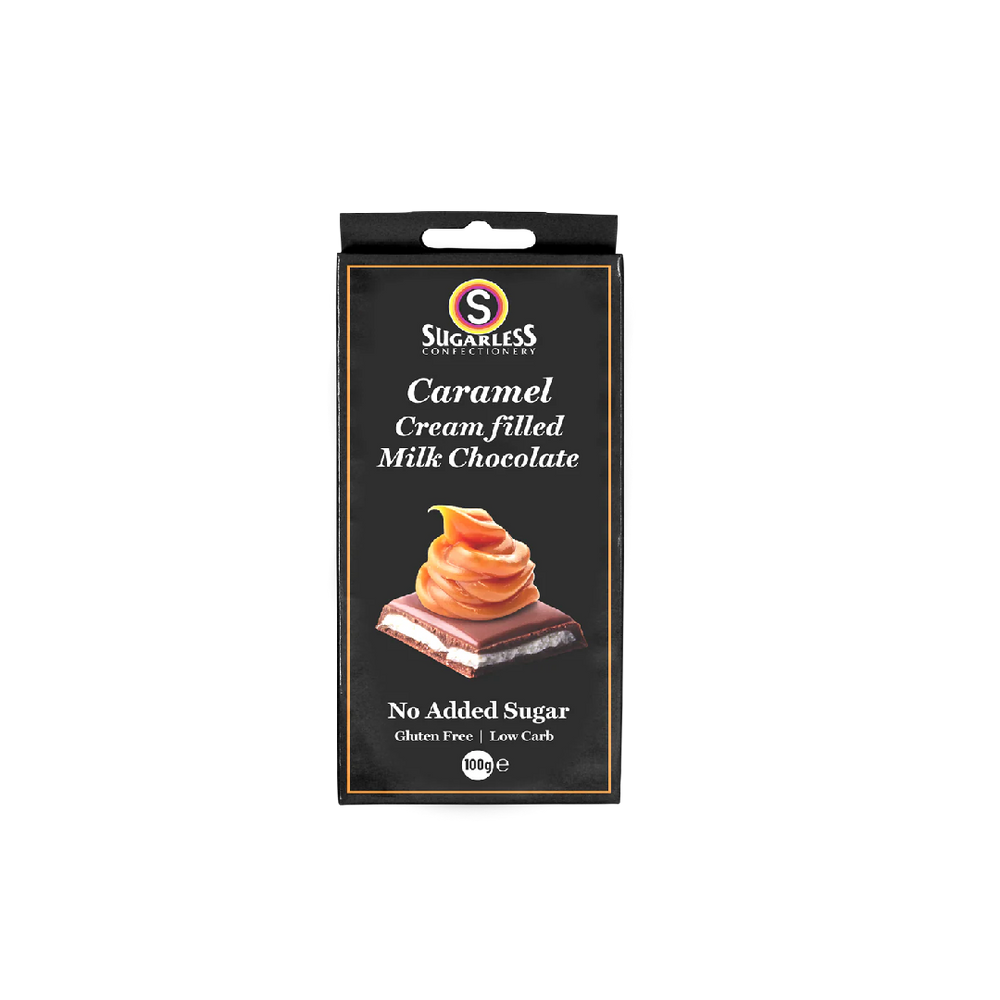 Sugarless Caramel Cream Filled Milk Chocolate 100Gm