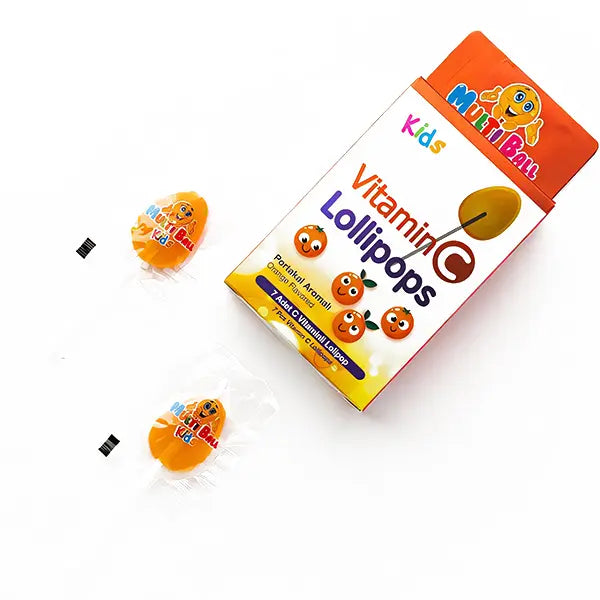 Multiball Orange Vitamin C Lollipops 1Pc