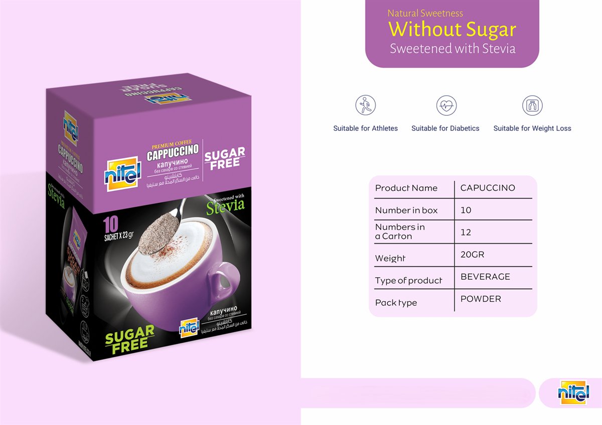 Nitel Sugar Free Cappuccino 25G X 6 1Pc