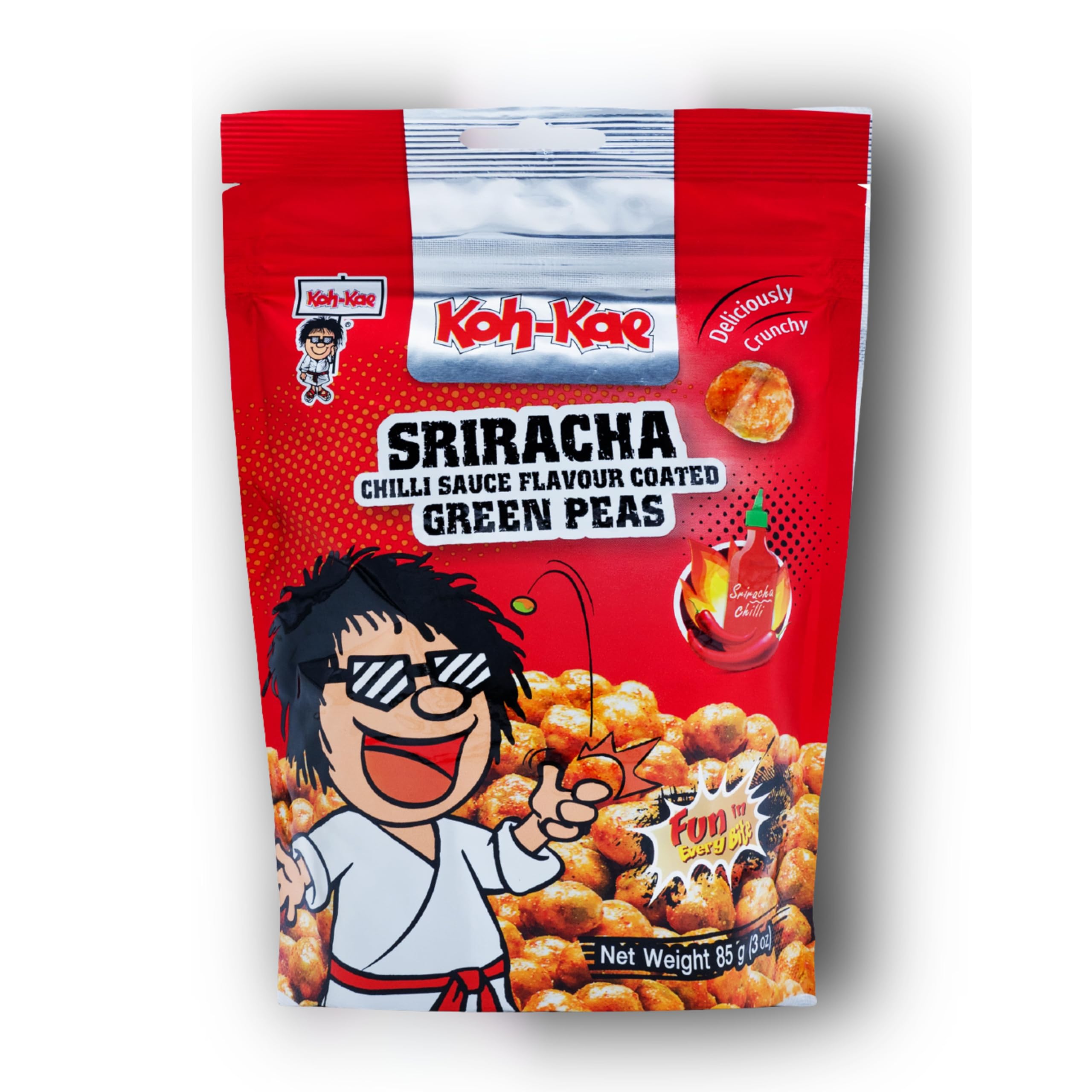 Koh Kae Sri Racha Chili Sauce Flavour Coated Green Peas 85Gm
