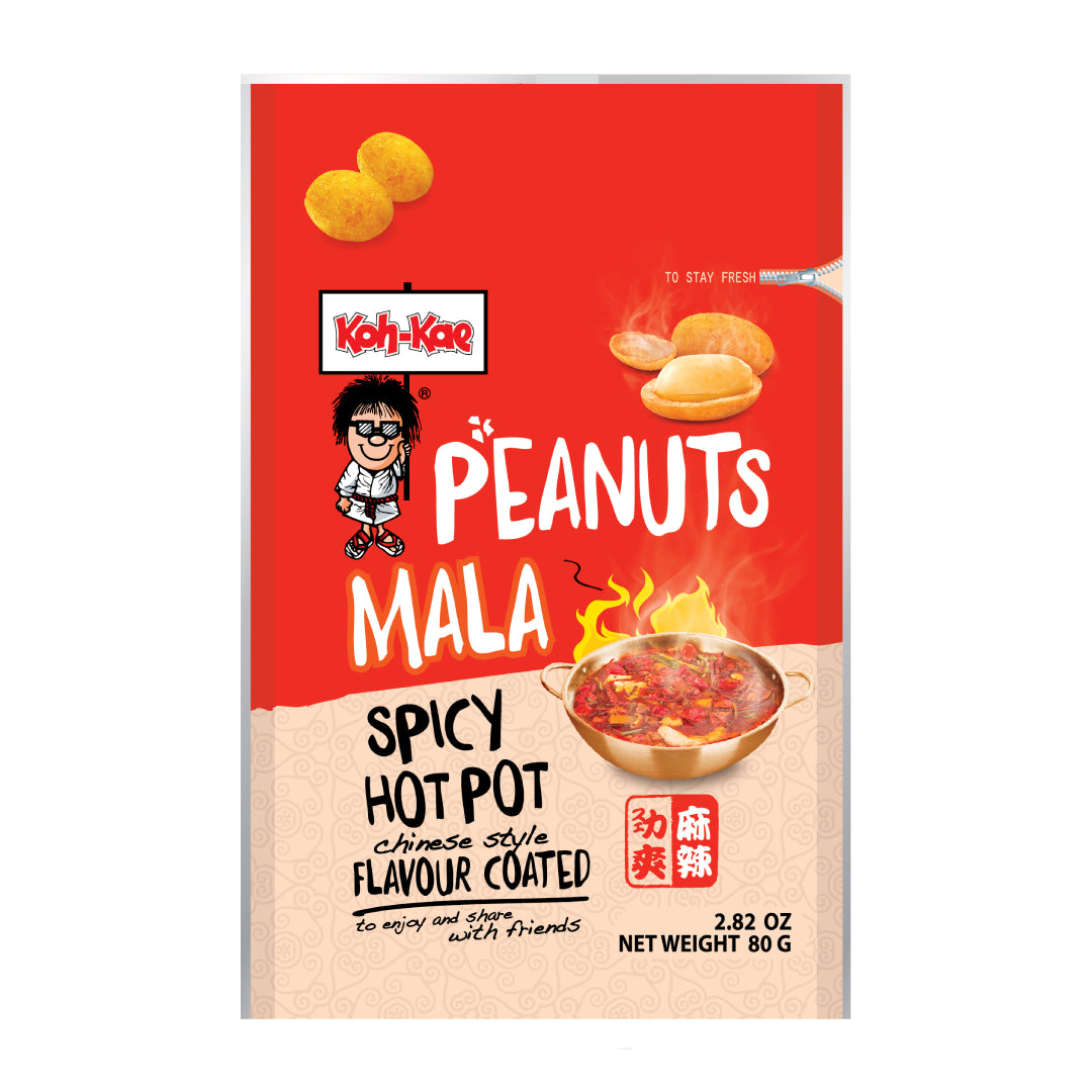 Koh Kae Mala Spicy Flavour Coated Peanuts 80Gm