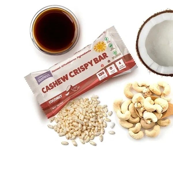 Grapeful Cashew Crispy Vegan Coconut Bar 30Gm
