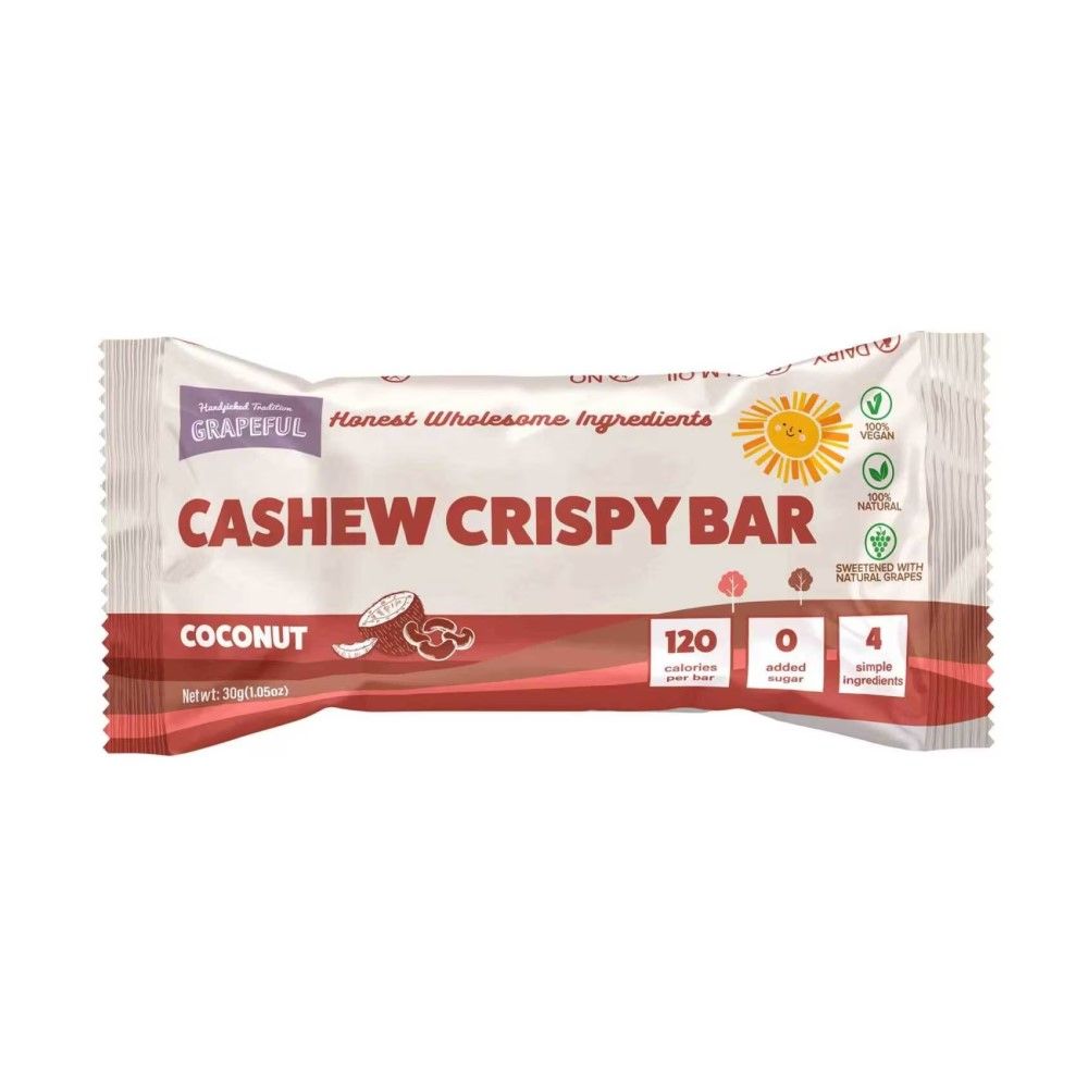 Grapeful Cashew Crispy Vegan Chocolate Bar 30Gm