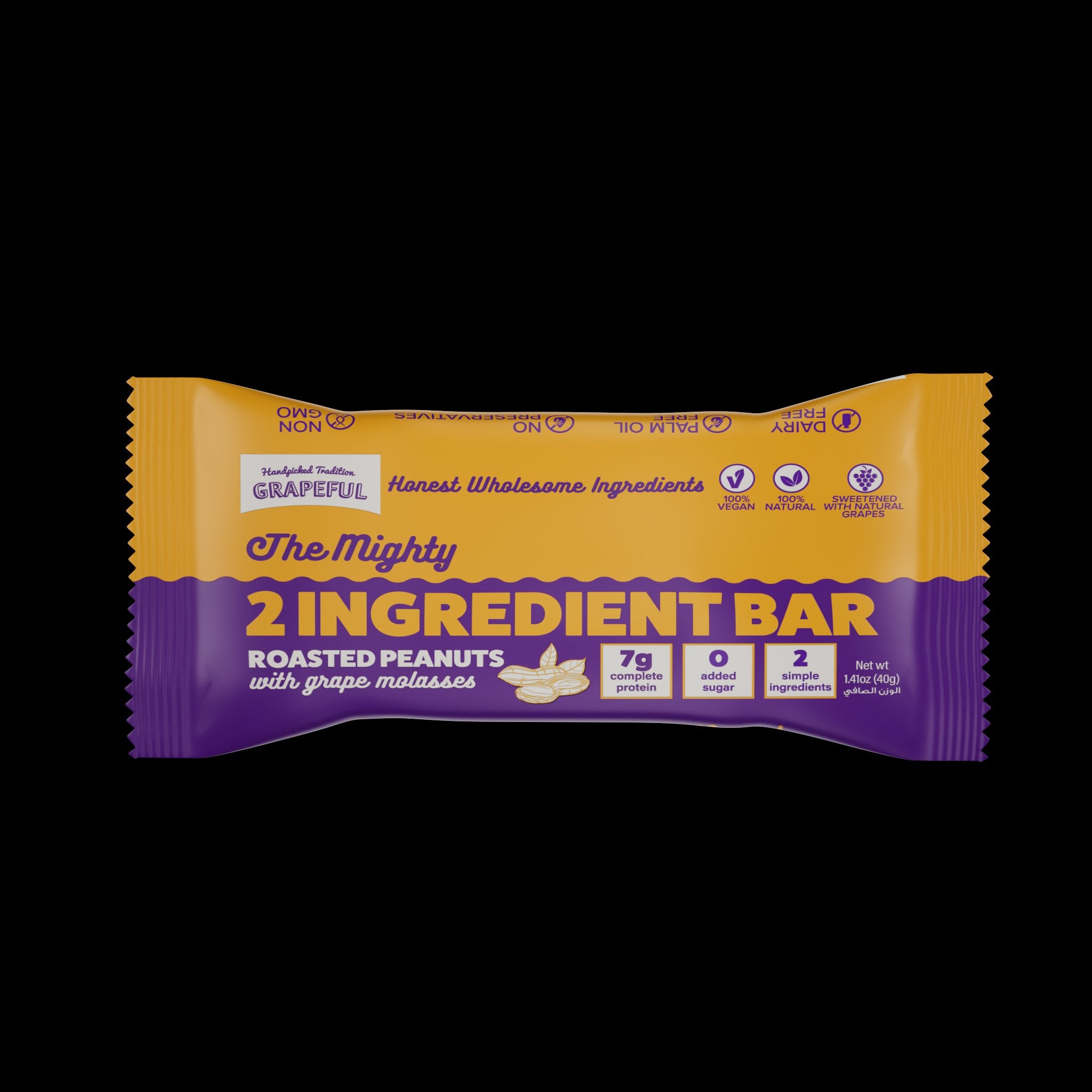 Grapeful Mighty 2 Roasted Vegan Peanut Bar 40Gm