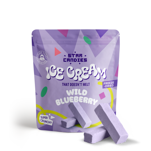 Star Candies Blueberry Freeze Dreied Ice Cream Candy 16Gm