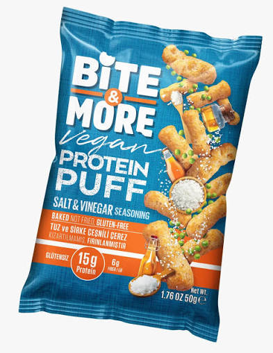 Bite And More Salt And Vinegar Protein Puff 50Gm