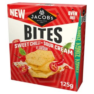 Jacobs Sweet Chilli And Sour Cream Bites 125Gm
