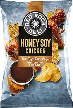 Red Rock Deli Honey Soy Chicken Premium Potato Chips 90Gm